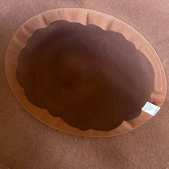 100% Wool Felt Brown Trench Hat w/ Banded Black Bow Accent main image 6